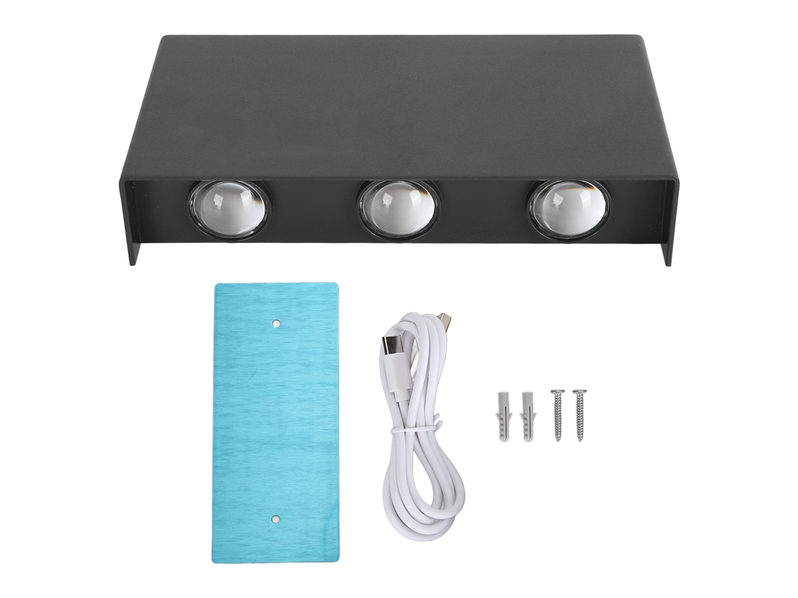 Yncm2026-aplique De Pared Led Inalámbrico Recargable Con Batería Regulable 3 Modos Iluminación Magnética Adhesivo Negro