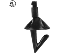 20 Piezas De Clips Para Señuelos De Pesca Con Forma De Cono, De Material Pe Negro, Ligeros Y Duraderos.