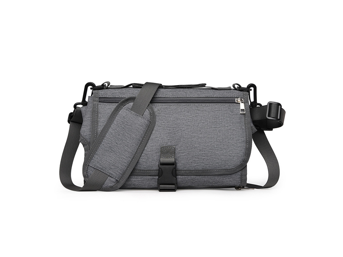 Bolso cambiador multifuncional para bebé, plegable, impermeable y lavable, Cuich (gris oscuro)