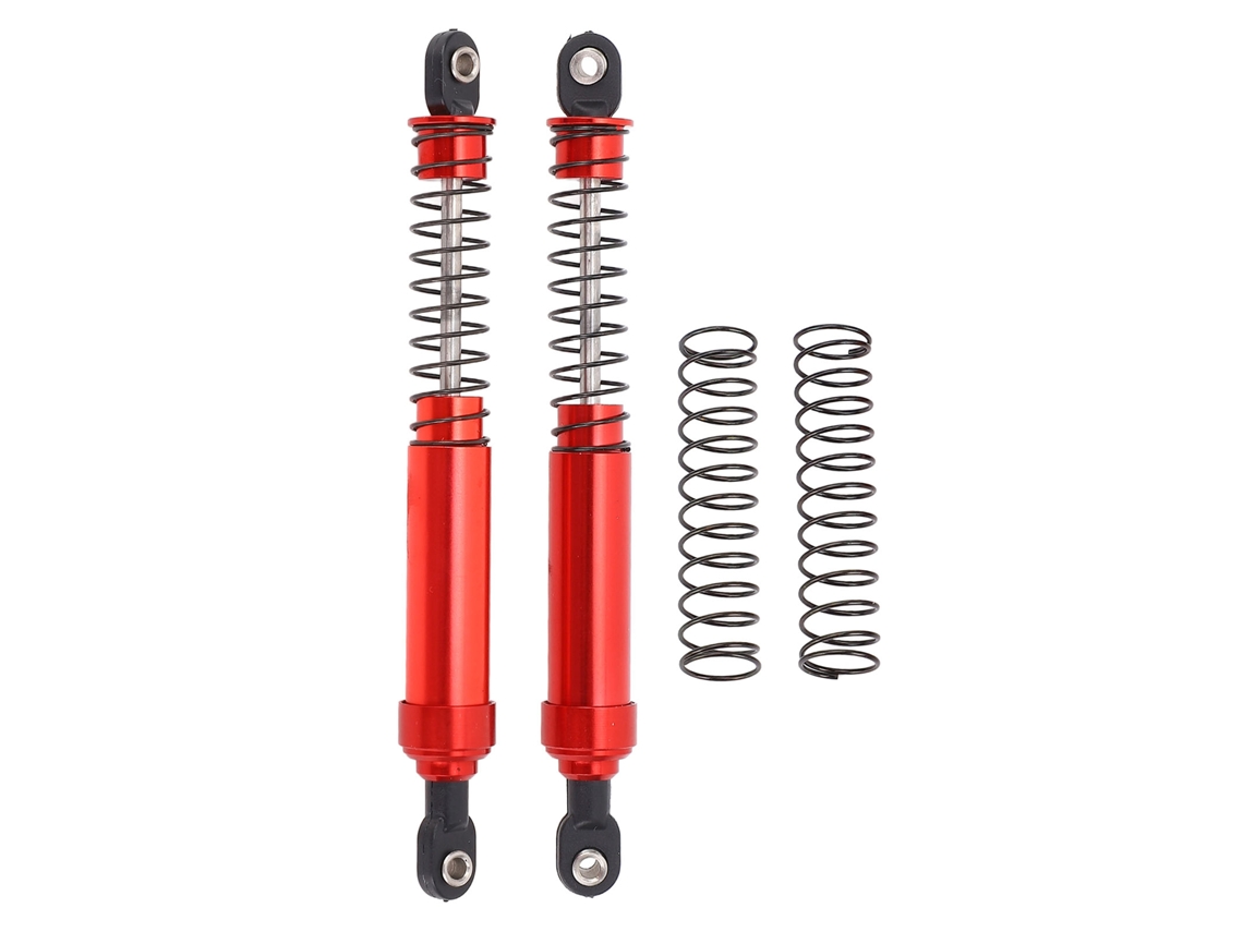 Amortiguador De Aceite Para Coche Rc De 115 Mm, Ligero, De Aluminio, Resistente Al Agua, Mecanizado Cnc, Para Scx10 1/10, Rojo.