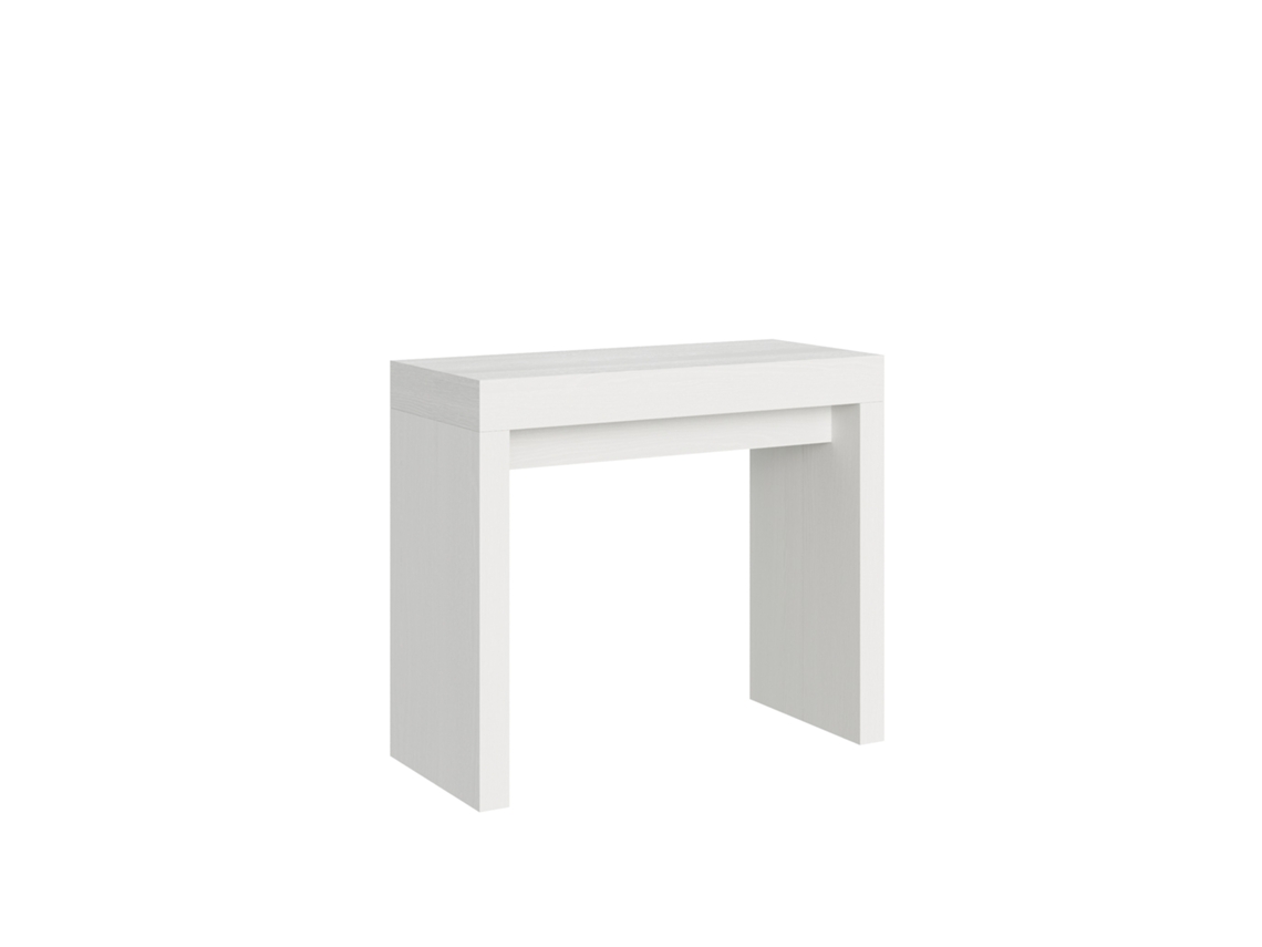 Consolas Roxell Extensible hasta 300 cm ITAMOBY (90 x 40 x 77 cm - Paneles de Melamina - Fresno Blanco)