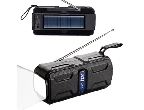 Altavoz Bluetooth Luz de flash para exteriores Lámpara de de energía solar Radio 5.1 de tarjeta multifunción
