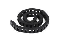 Cadena portacables de plástico de 10x20 mm, 1 m, ambos extremos abiertos.