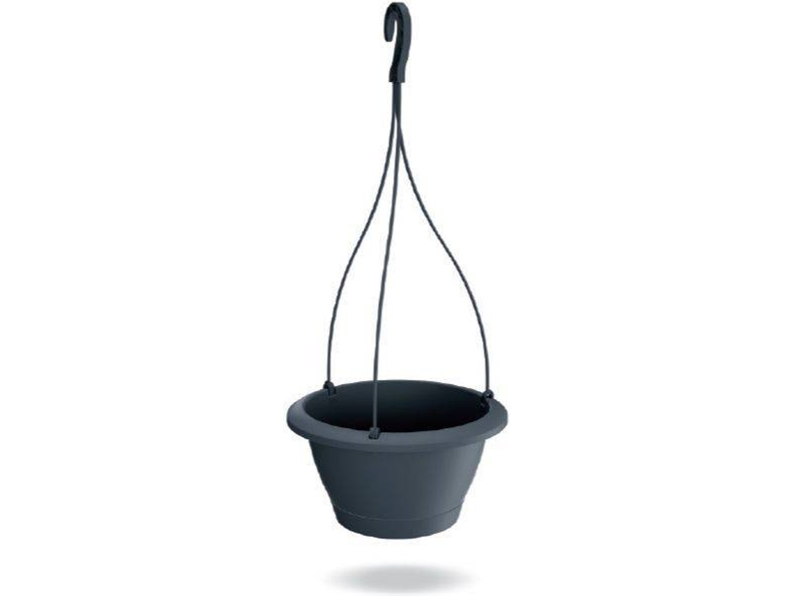Maceta PROSPERPLAST Suspenso Respana W Antracite (Gris - 27 x 27 x 14.5 cm)