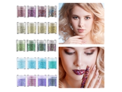 Conjunto De 4 Frascos De Pó De Glitter E Lantejoulas Mistas Para Maquiagem E Manicure