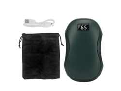 Calentador De Manos Eléctrico Recargable Con Batería De 6000 Mah, Calefacción Por Ambos Lados Con Pantalla, Tamaño De Bolsillo, Verde, Invierno.