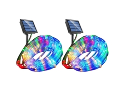 Guirnalda De Luces Led Solares De 12 Metros (40 Pies), 100 Led, 8 Modos, Ip67, Para Tubo De Pvc, Luces De Hadas Para Exteriores E Interiores.