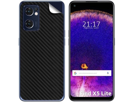 Carcasa para Oppo Find X5 Lite 5G TUMUNDOSMARTPHONE Vinilo Textura Carbono Multicolor