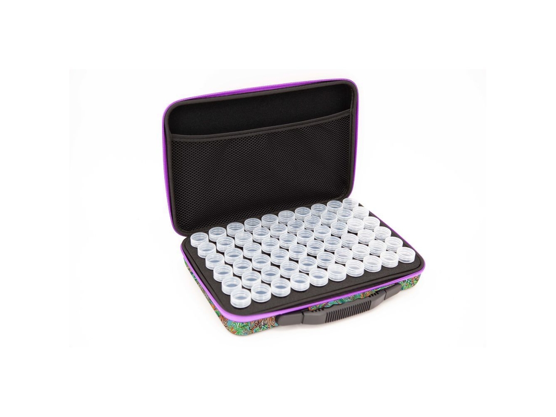 Kit de Almacenamiento de diamantes y pedrería - 60 frascos - Jungla CRYSTAL ART