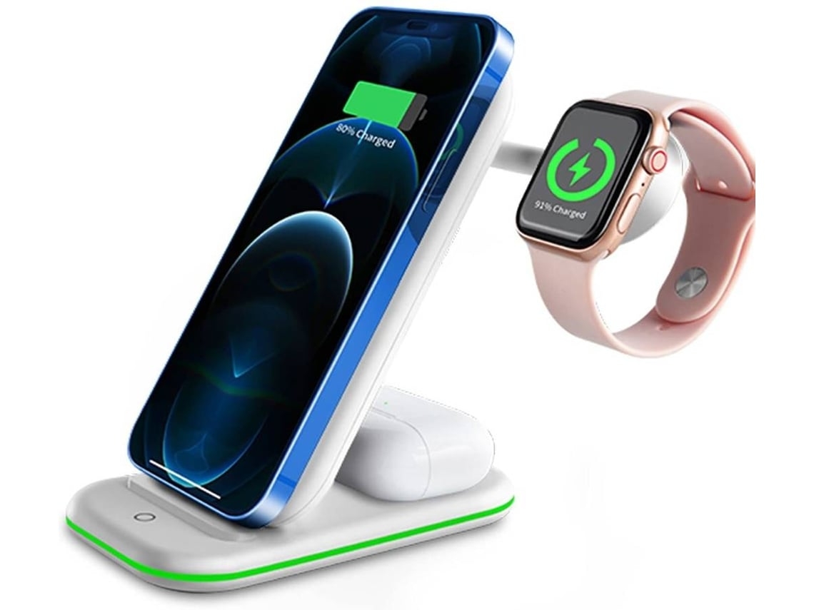 Estación de Carga Sem Rápida Certificação para iPhone 11 Pro/12/XR/11 Pro Max/11 YIZHOOD Blanco