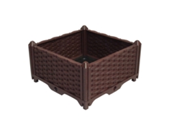 Jardinera elevada rectangular de plástico para plantas y hortalizas (39 x 195 cm)