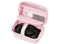Bolsa para câmera, bolsa de armazenamento em EVA para proteção contra danos, para câmeras Canon/Sony/CCD CUICH (rosa)