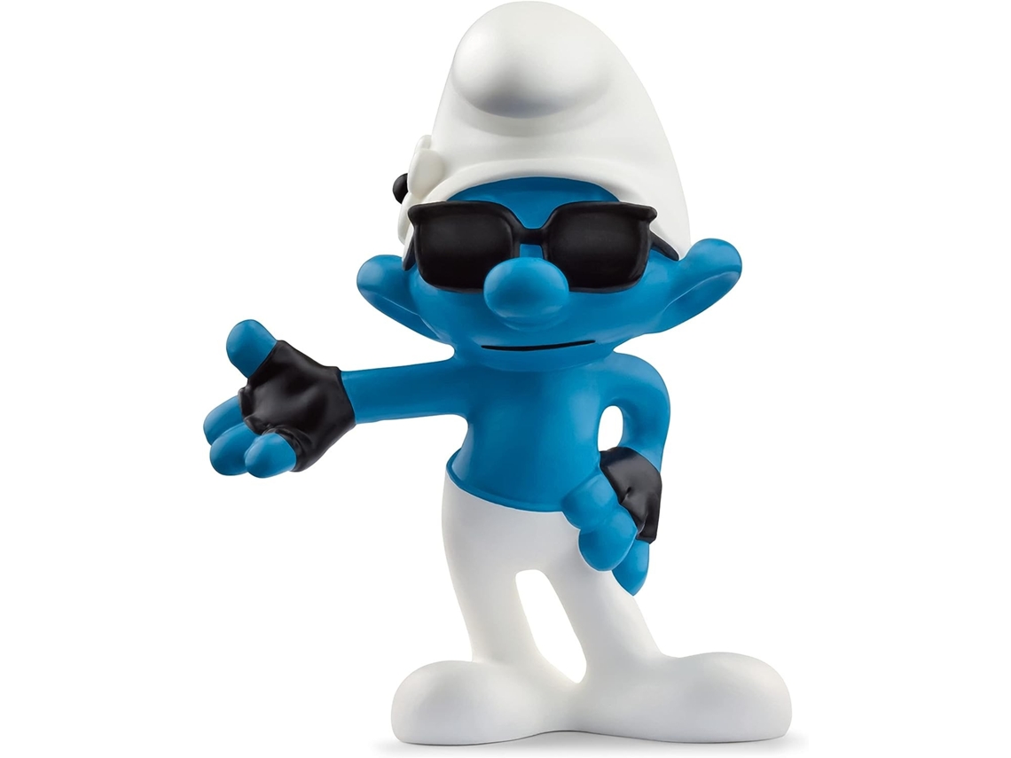 Figura Smurf Vaidoso com Óculos de Sol e Luvas 5,5 Cms