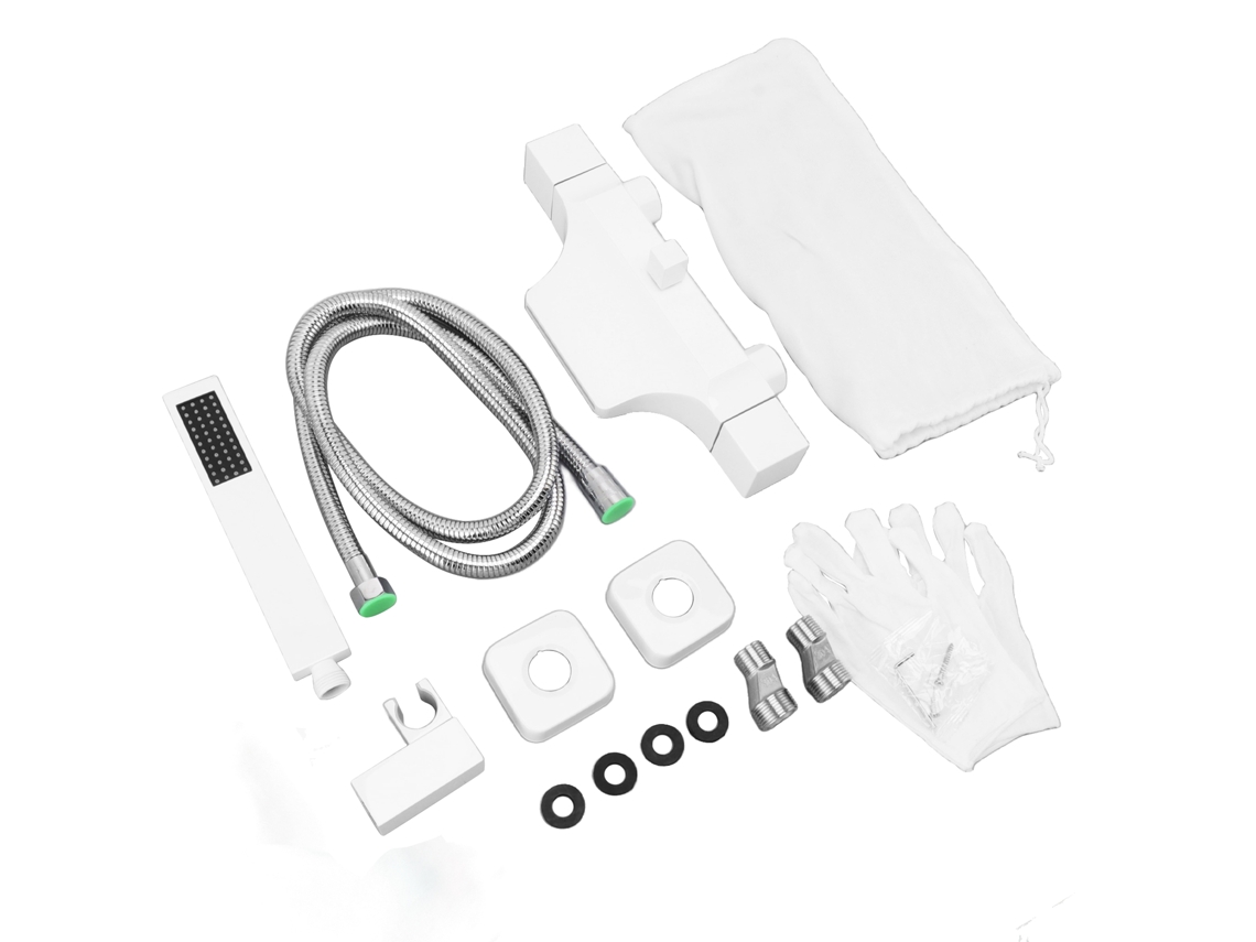 Ducha para bañera con doble control y soporte de pared