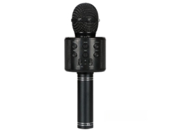 Microfone de Karaokê Sem Fio Bluetooth 5 em 1, Estéreo e com 4 Efeitos de Voz MDUG (preto)