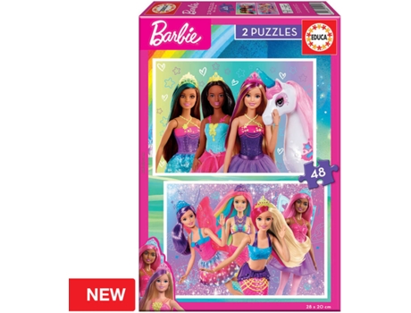 Puzzle EDUCA 2x Puzzle 48 Barbie (Edad Mínima: 3 Años - 96 Piezas)