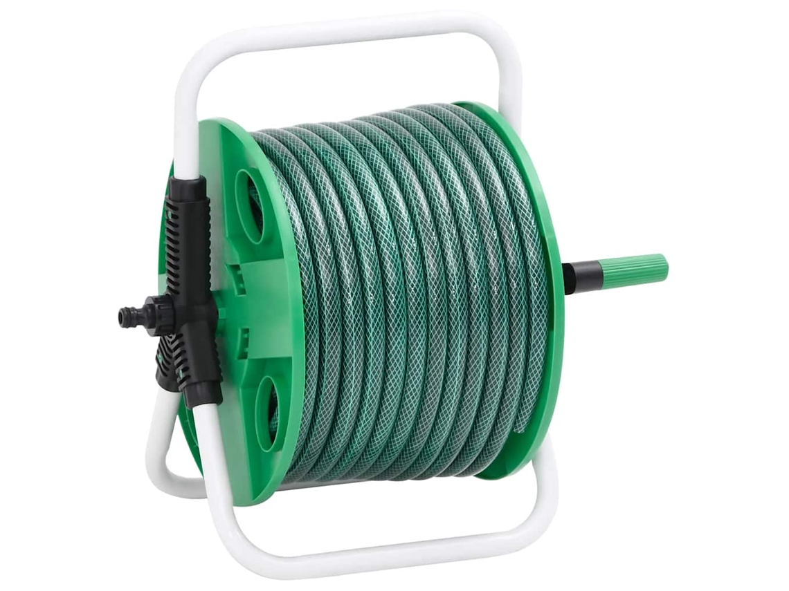Carrete De Manguera VIDAXL Verde PVC