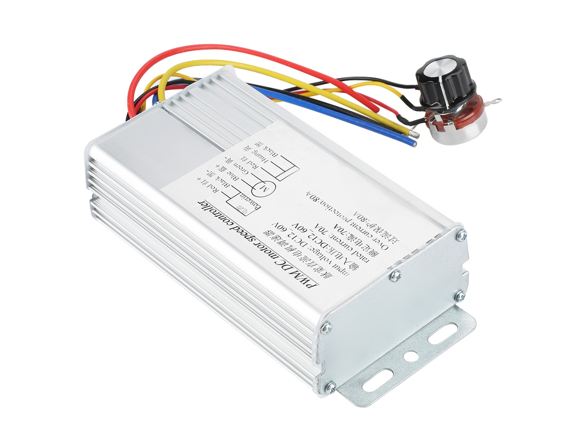 Controlador De Velocidad Motor Dc 12v-60v 70a Pwm Regulador Ajustable