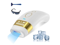 Dispositivo de depilación IPL con 999.999 destellos y 5 niveles ajustables para hombres y mujeres (blanco) Bestvite