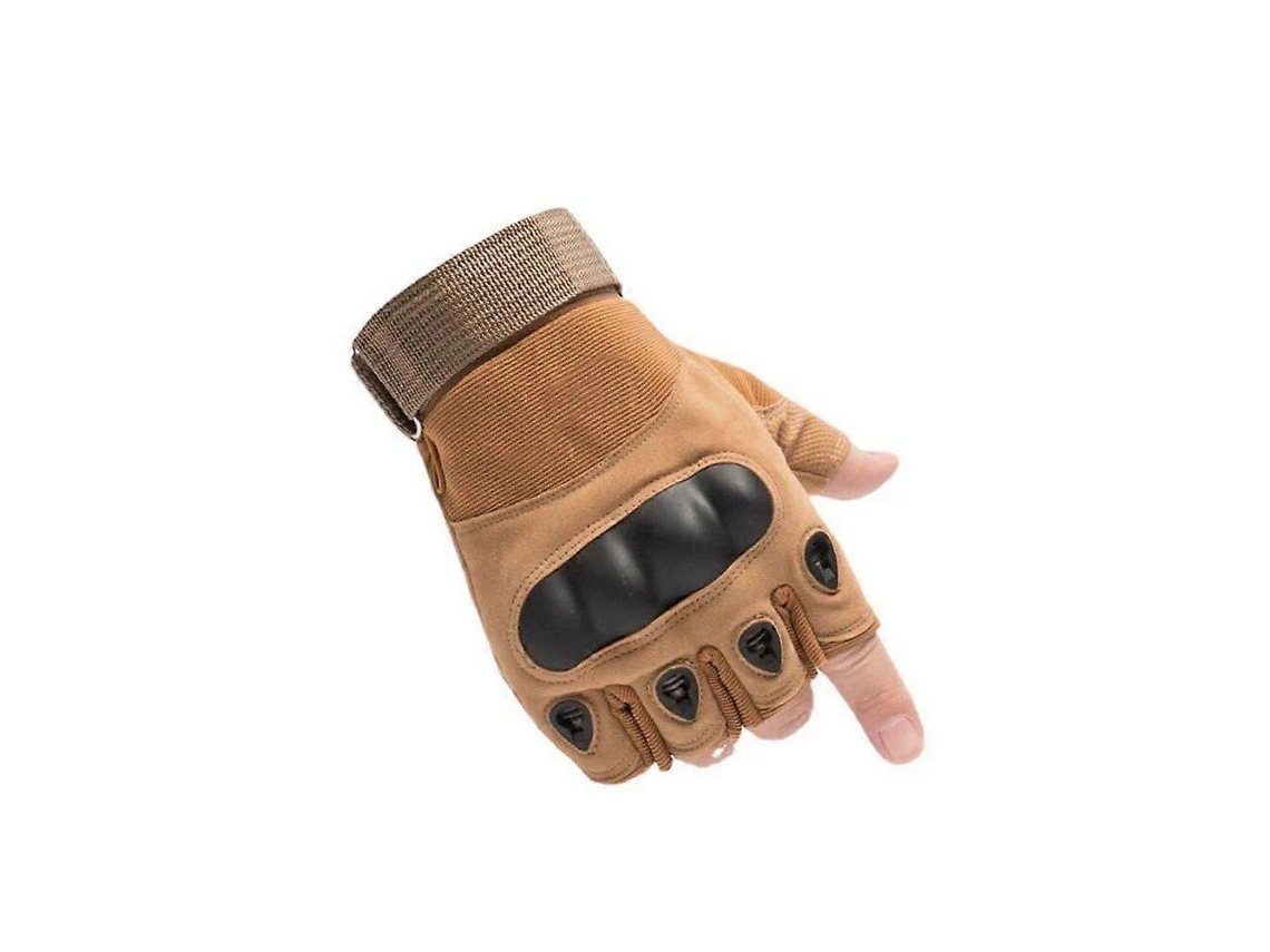 Guantes de moto de medio dedo, guantes militares para actividades al aire libre, guantes de ciclismo Mdug (rojos, talla M)