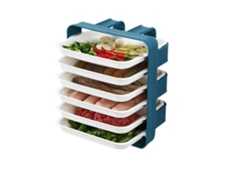 Organizador de platos de pared (6 niveles, rejilla para verduras)