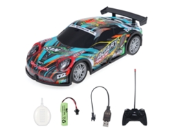 Coche Teledirigido A Escala 1:22 Con Luces Y Pulverizador, Juguete De Derrape Rápido, Regalo Para Niños Y Niñas, Amarillo.