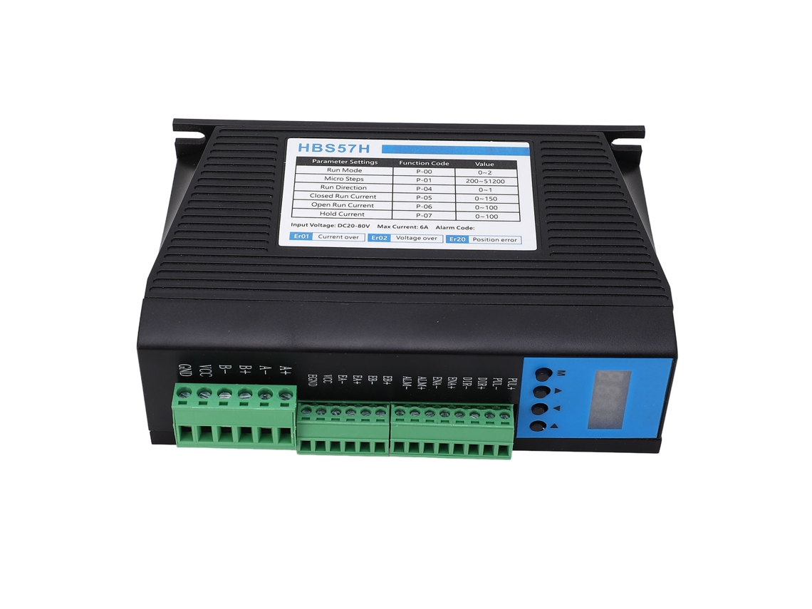 Controlador de Motor de Passo de Loop Fechado Cnc Digital Dc20‑80v com Caixa Preta para Máquina Router