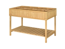 Mesa De Cultivo Con 8 Compartimentos, Madera De Abeto, 110x46x76cm