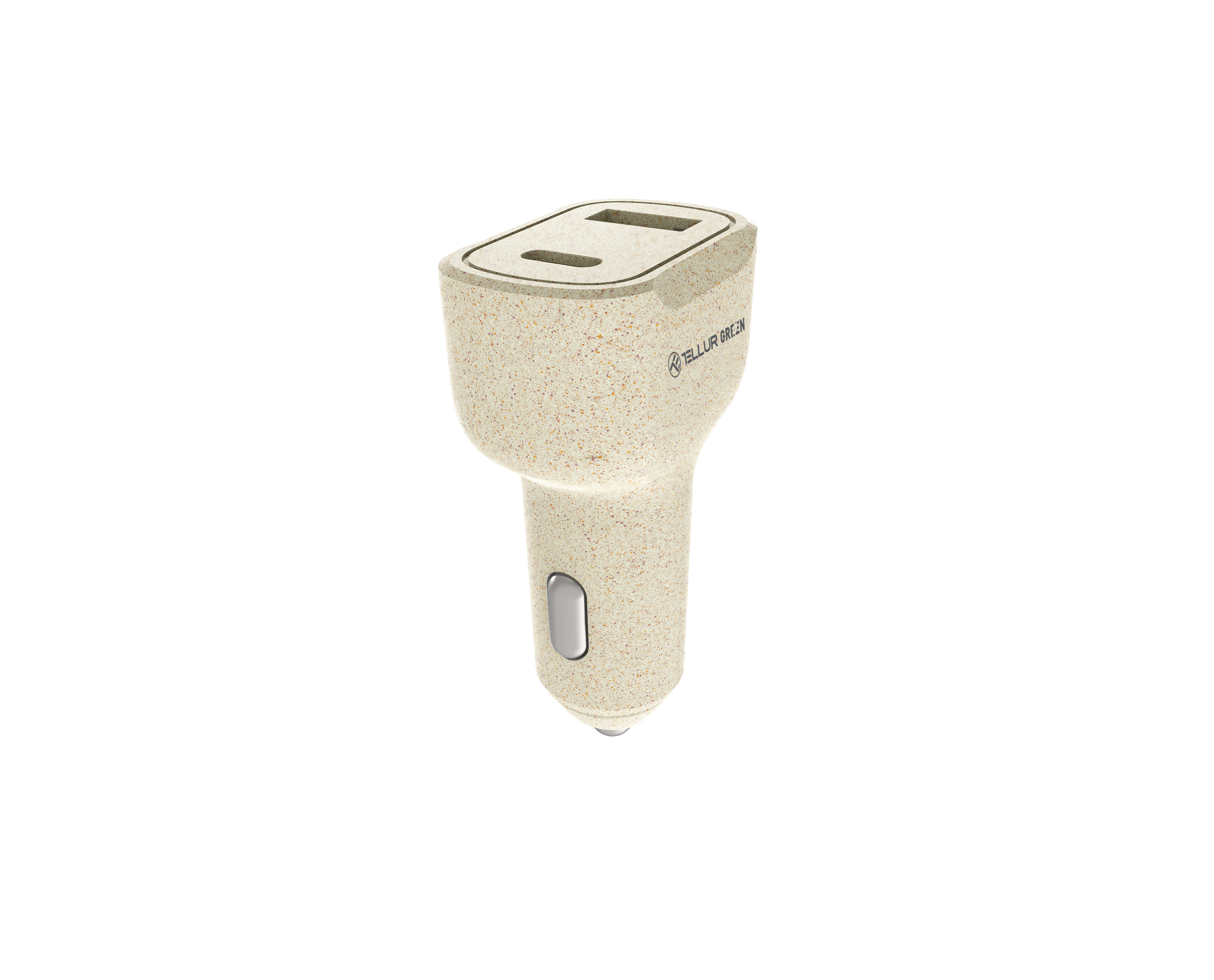 Cargador de coche TELLUR Green 36W 6A (PD18W+QC3.0) crema