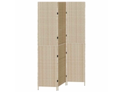 Biombo manual beige 146 x 200 cm mimbre Pe MAISON EXCLUSIVE