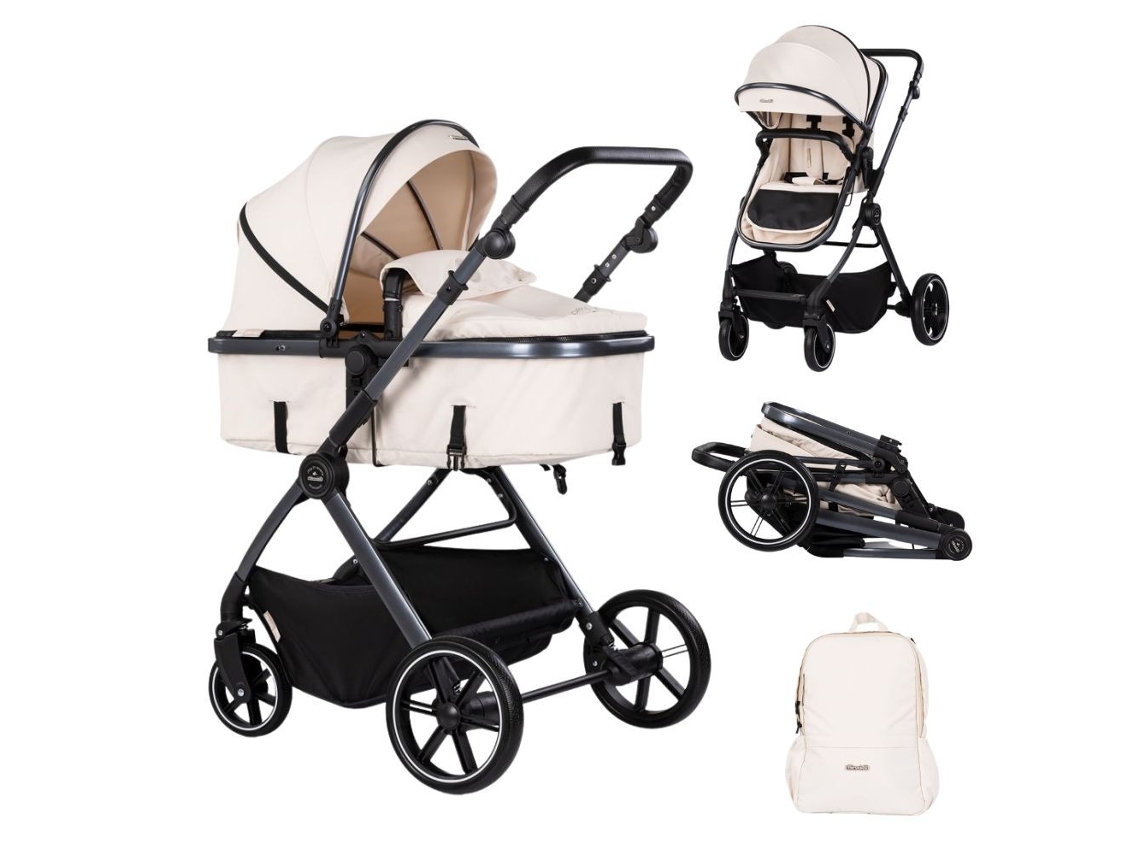 Carrinho de Bebé Pearl Convertible Duo Até 22 Kg de Peso CHIPOLINO Cashmere