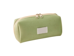 Estuche De Lápices Verde Con Gran Capacidad Patrón Bonito Estilo Moderno Bolsa De Utensilios Escolares