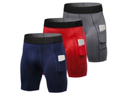 2026rebe-3 Pack Calções Esportivos Para Homem Roupa Interior Esportiva Com Bolso