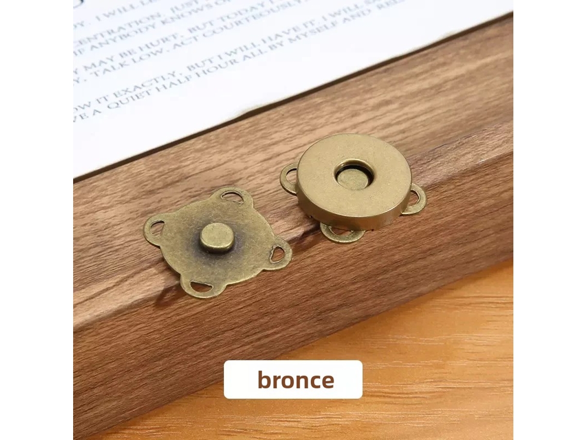 (bronce)10 Juegos De Hebillas Magnéticas De Metal De Ciruela De Costura Para Carteras, Bolsos, Accesorios De Bricolaje De Ropa