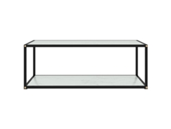 Maison Exclusive - Mesa De Centro Vidrio Templado Blanco 100x50x35 Cm