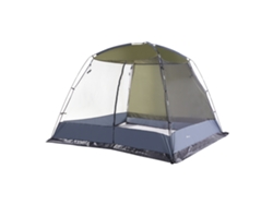 Carpa de jardín Beekdaelen poliéster 305x305x213cm - Verde oliva / Gris [pro.tec]