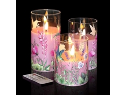 Rebe-3 Velas De Cristal Sin Llama Colibrí Con Control Remoto Y Función De Temporizador