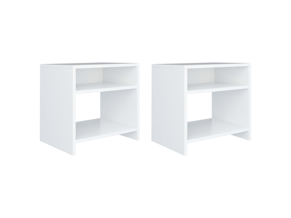 Mesas-De-Cabeceira LOVELY HOME Mesinha 2 Pcs 40X30X40 Cm Aglomerado Branco