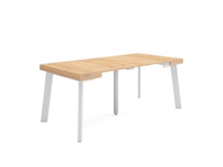 Mesa Consola extensible 180 Para 8 comensales Patas de madera Roble