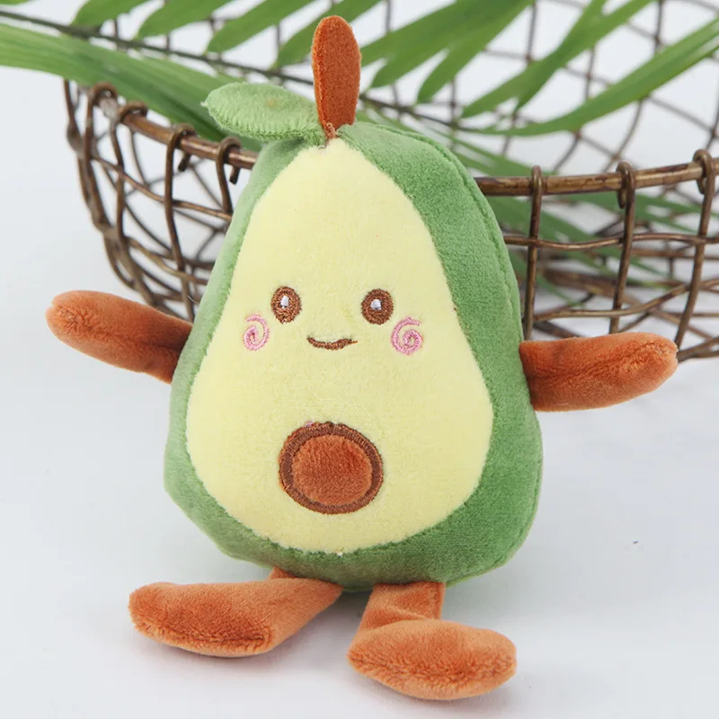 Llavero De Peluche De Aguacate Con Dibujos Animados, Accesorio Adorable