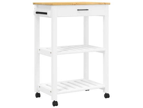 Carrito De Cocina VIDAXL Blanco Madera (60x40x90 cm)