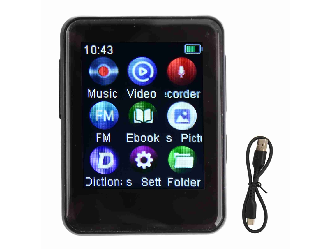 Reproductor Mp3 Portátil Hifi Bluetooth 5.0 Grabadora De Voz Radio Fm Altavoz Libro Electrónico Despertador