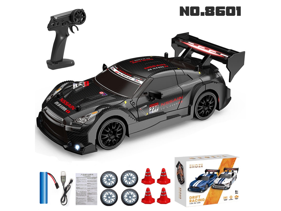 Auto de drifting a control remoto Mustang 124, 4x4, alta velocidad, control remoto, regalo para niños, neumáticos reemplazables. Aeuzwr