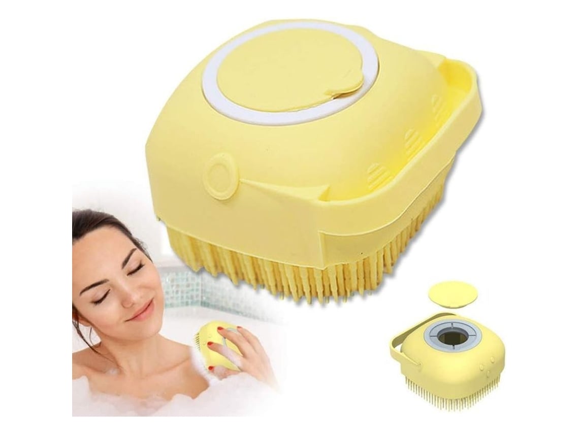 Cepillo De Baño De Silicona 2 En 1 Con Dispensador De Gel, Cepillo Corporal Suave