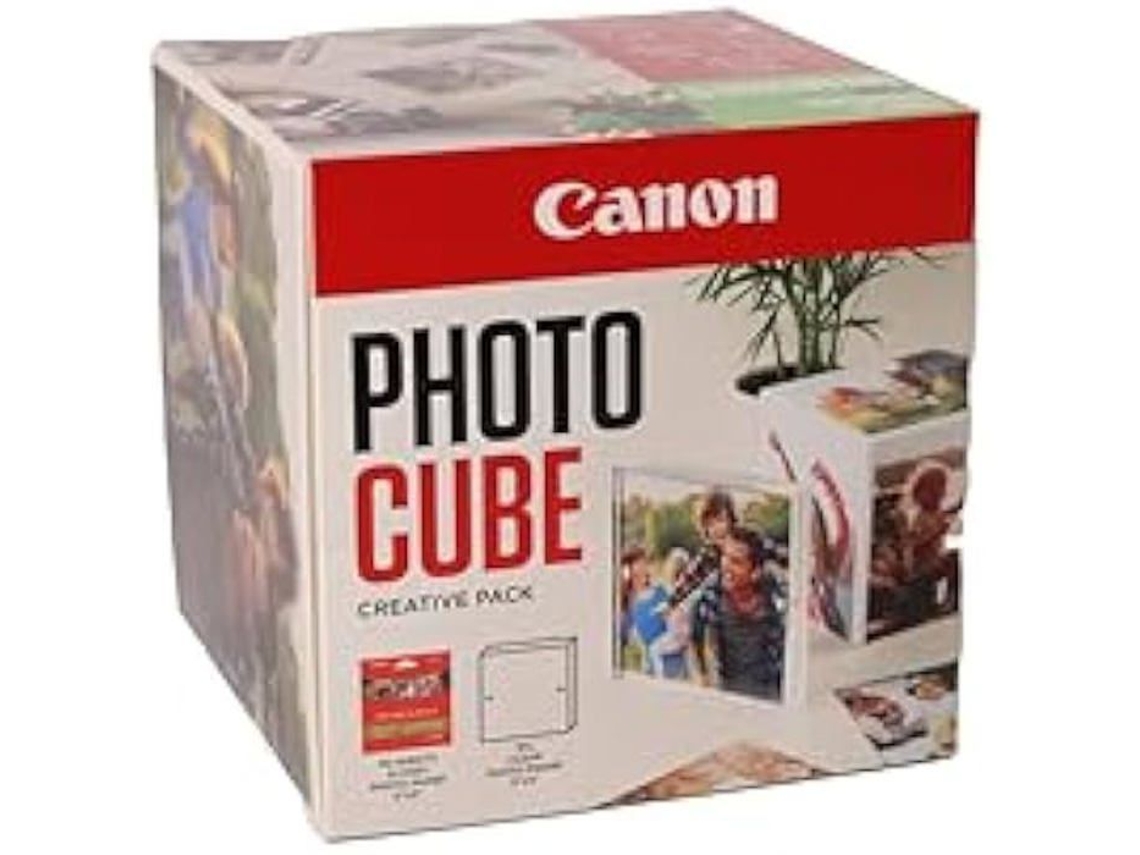 CANON Photo Cube Creative Pack Papel Fotográfico Verde Pp-201 Glossy Ii 5X5 40 Hojas Marco de Fotos Compatible con CANON Pixma