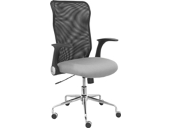 Silla de Escritorio Operativa PIQUERAS Y CRESPO Minaya Gris Claro y Negro (Malla y Tejido)