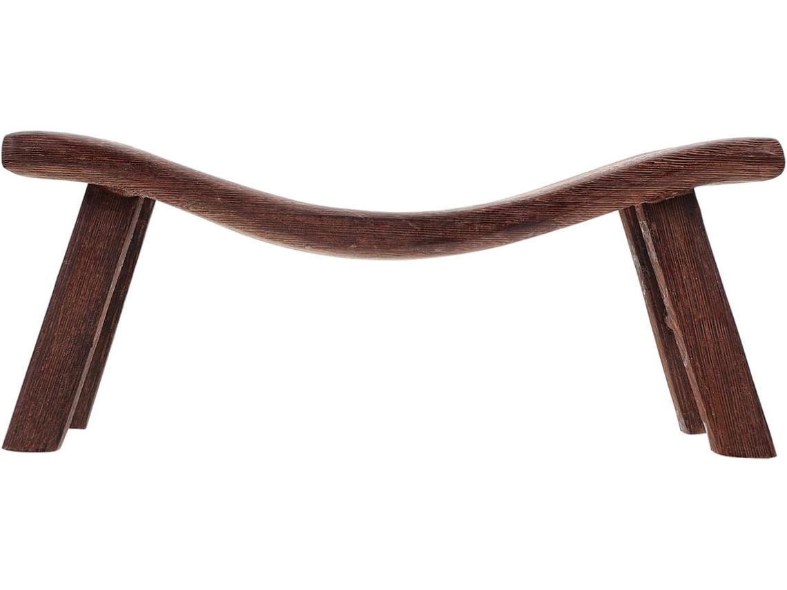 Almohada Cervical De Madera De Wengué, Con Forma De Arco, Cojín Ergonómico De Relajación