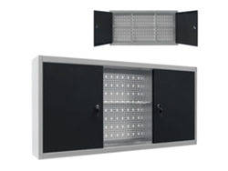 Armario industrial de pared para herramientas, metal gris y negro, DKD HOME DECOR