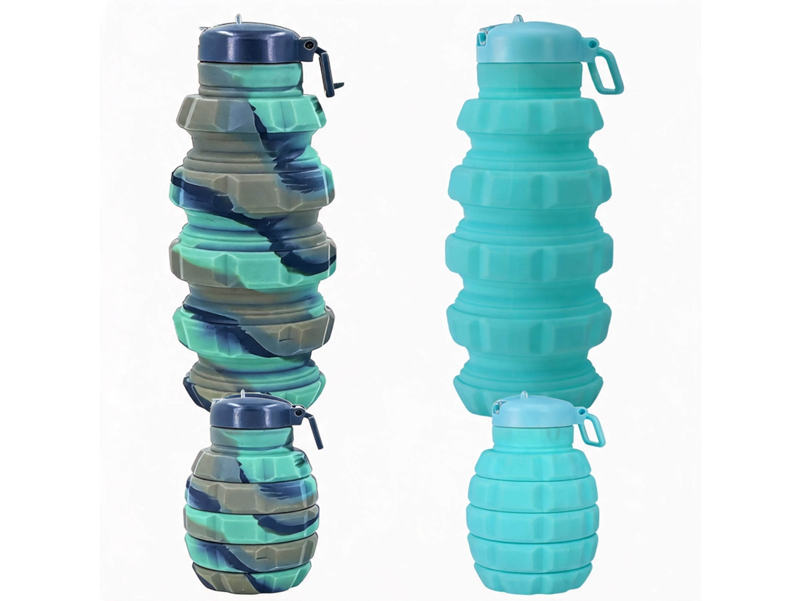 Botella De Agua Plegable Para Actividades Al Aire Libre (2 Unidades) 500 Ml Henten Home