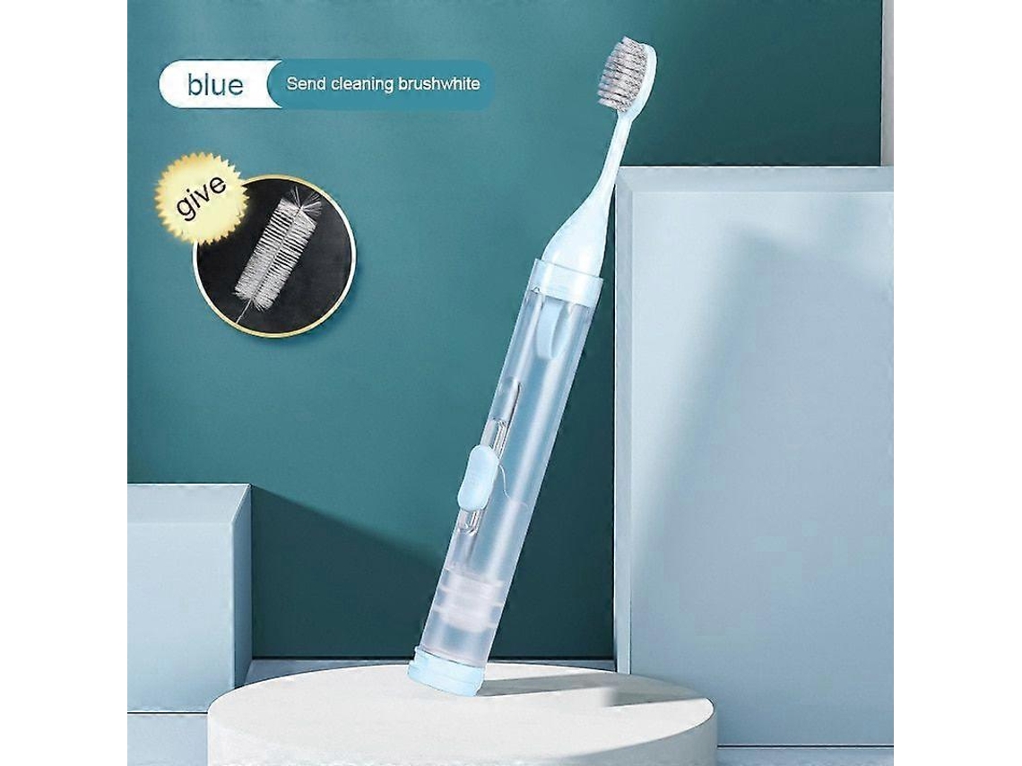 Cepillo De Dientes Portátil Con Compartimento Para Pasta De Dientes, Todo En Uno, Higiénico Y Plegable Para Viaje Rosewell